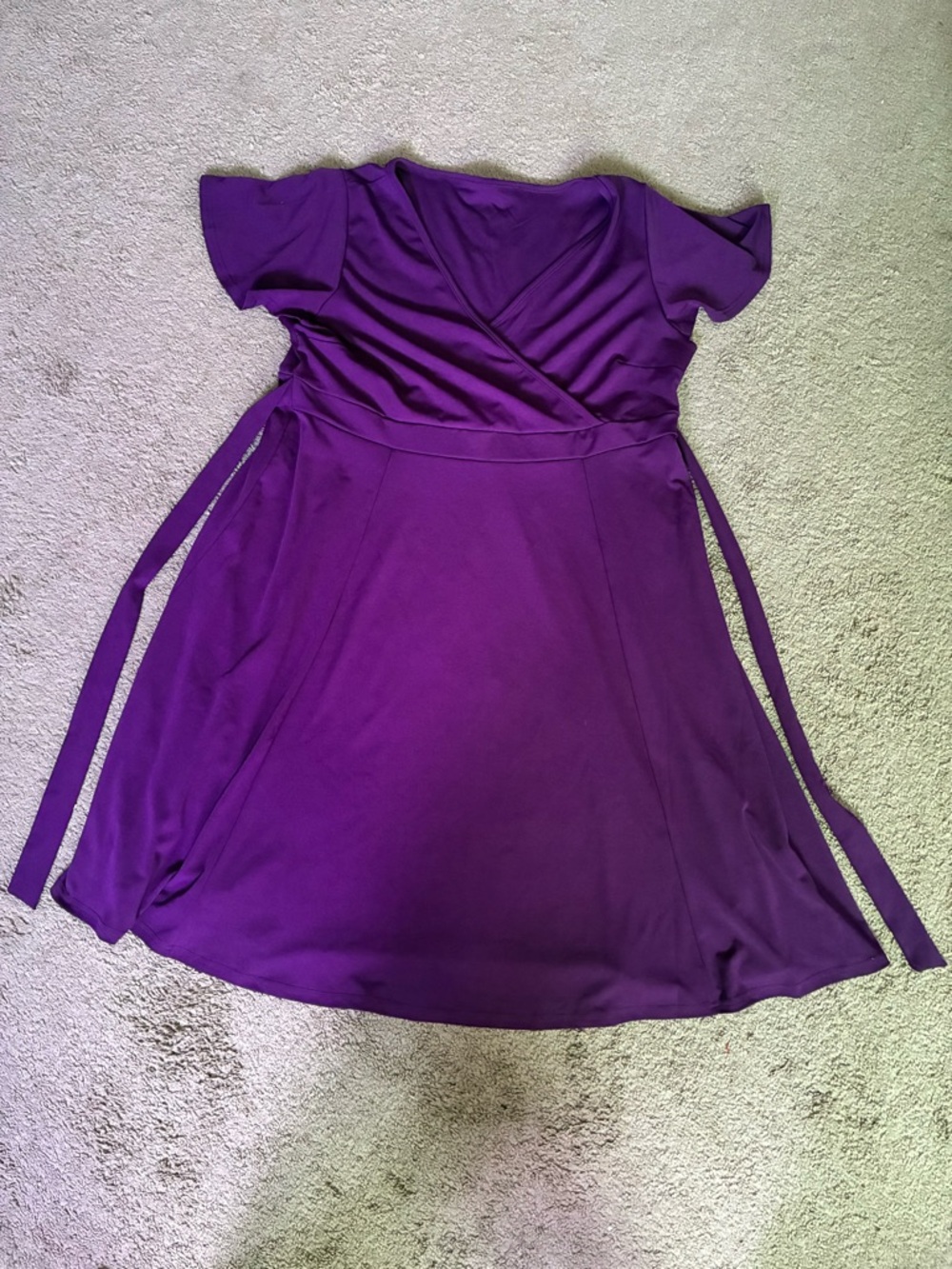 Purple Wrap-Style Women's Dress